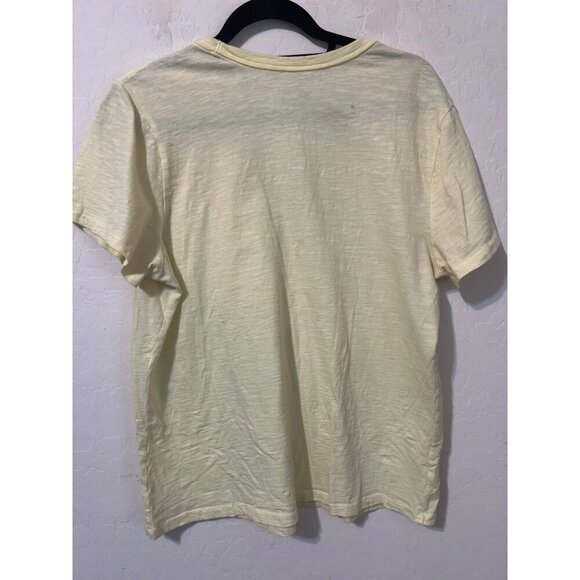 Universal Thread Light Yellow V Neck Short Sleeve Shirt Sz XXL - Picture 3 of 5